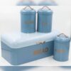 Bread Bin Canisters Set arranged blue