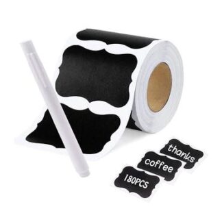 Roll of Chalkboard Labels shown with Chalkboard Marker