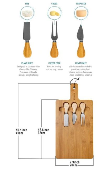 Cheese Board and knife set display of all items