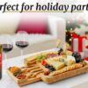 Premium Cheese Board and Platter Set with wine fruit and cheese