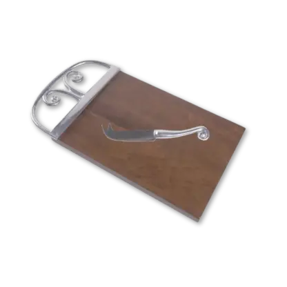 Elegant Wood Cheese Board Set with Curl Knife