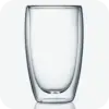 Double walled drinking glass