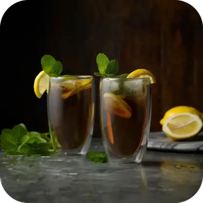 Ice americano double walled drinking glass