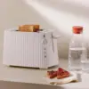 Alessi Plisse Toaster - 2 slice with popped toast