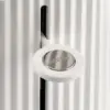 Alessi Plisse Toaster 2 Slice White close-up of the engagement lever