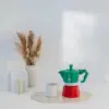 Bialetti Moka Express Italia Coffee Maker on serving tray