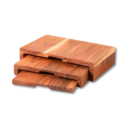 Acacia Wood Charcuterie Board - set of 3 pieces