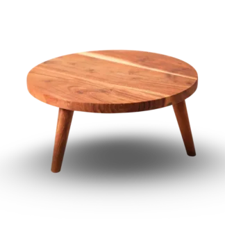 Round Wood Charcuterie Board With Legs