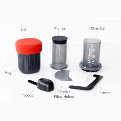 AeroPress Go Travel Coffee Maker all the components