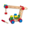 melissa & Doug Wooden construction building set in a box assembled