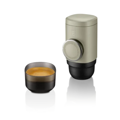 Minipresso NS2 with a brewed espresso