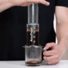 Brewing Coffee with AeroPress flow control filter cap