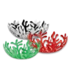 Stainless Steel, Red and Green Alessi Mediterraneo Fruit Bowl