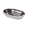 Oval Contour Stainless Steel Bowl viewed from top right