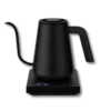 Gooseneck Pour-Over Kettle With Precision Temperature Control on electrical base