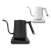 Pour Over Kettle With Digital Temperature Control Black and White versions side on view.