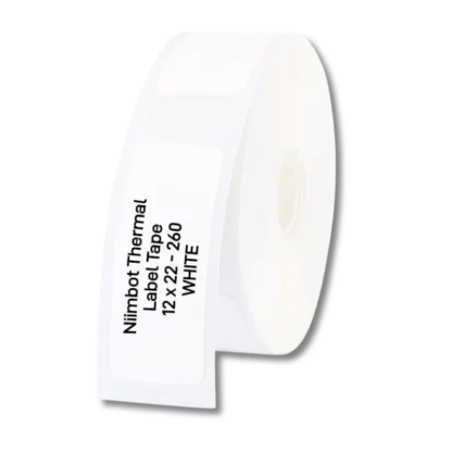 White Thermal Label 12x22mm