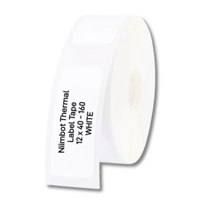 White Thermal Label 12x40mm