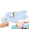 Farm Wooden Train Set Jig Saw puzzle pond with Duck and chicks