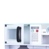 Wooden Kitchen Playset detail of microwave oven
