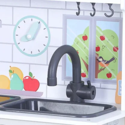 Wooden Kitchen Playset detail of Sink and Faucet