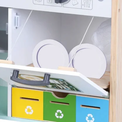 Wooden Kitchen Playset Plate Cupboard