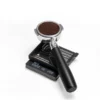 Black Mirror Mini Coffee Scale – Ultra-Thin Precision for Espresso & Pour-Over with pad flipped over as support for porta handle