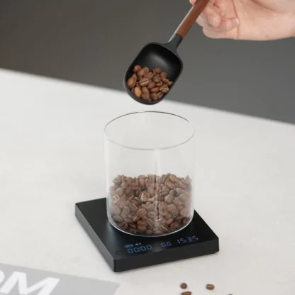 Black Mirror Mini Coffee Scale – Ultra-Thin Precision for Espresso & Pour-Over precision weighing of coffee beans