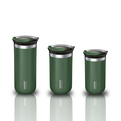 Wacaco Vacuum Insulated Travel Mug In Green– Leak-Proof Stainless Steel Classic, Lungo, Grande Coffee Cup