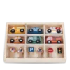 Zookabee wooden toy car set and traffic signs in wood storage box