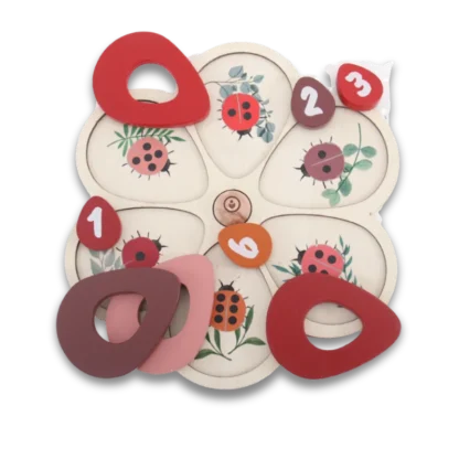 Disassembled Chunky Flower Puzzle shown from above