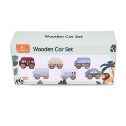 Zookabee Wooden Toy Car set packaging