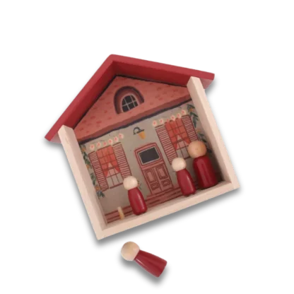 Daisy House Play Set with one peg doll in the foreground