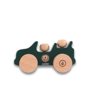 Jeep Wooden Toy Push Car viewed from the left