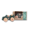 Jeep Wooden Toy Push Car displayed next to packaging