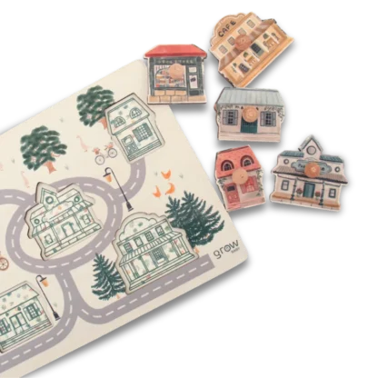 Little Greyton Peg Puzzle with pieces removed