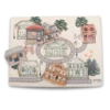 Little Greyton Peg Puzzle with pieces on top of the back board