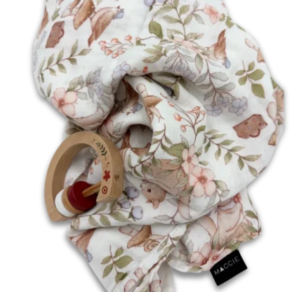 Luxury Baby Gift Set Bebe Pure, swaddle and rattle