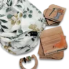 Luxury Baby Gift Set Little Greyton - swaddle milestone disks and rattle