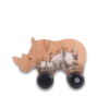 Wooden Rhino Push Toy left side view
