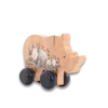 Wooden Rhino Push Toy oblique right front view