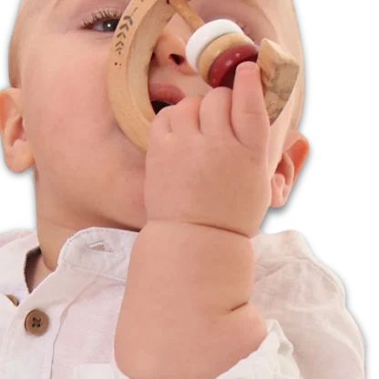 Themed Wooden Baby Rattle - Bebe Pure