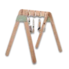 Wooden Baby Play Gym - On Safari oblique view